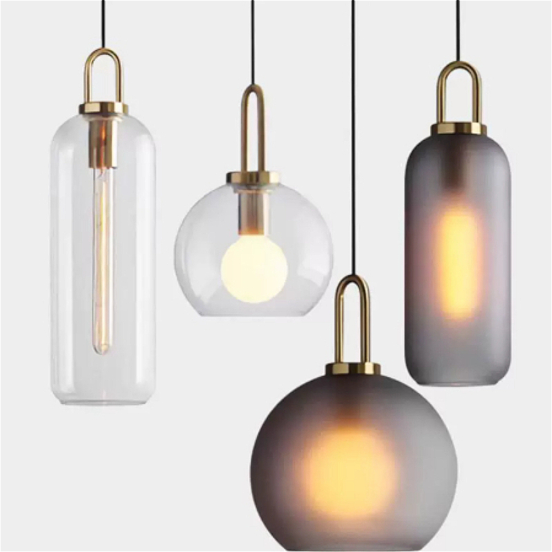 Home Of The Year Bathroom - Nordycka szklana lampa wisząca LED w