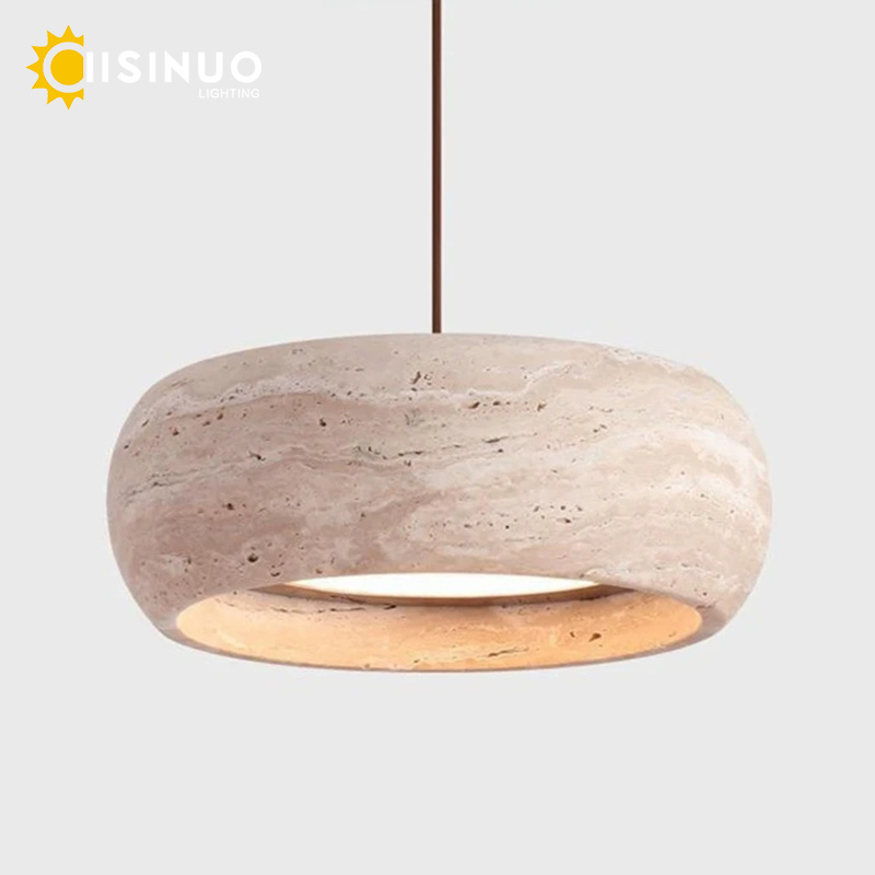 Home Of The Year Bathroom - Lampy wiszące z naturalnego kamienia Wabi