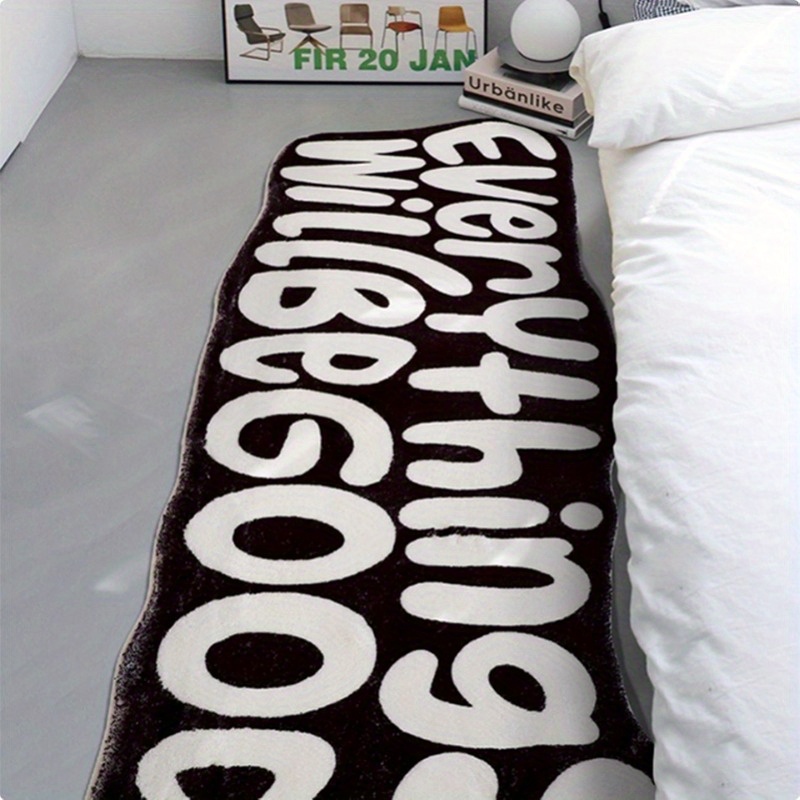 Home Goods Bathroom Rugs - VIKAMA Wszystko Będzie Dobrze Dywan Motywacyjny