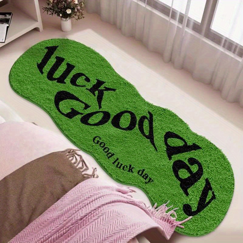 Home Goods Bathroom Rugs - VIKAMA Zielony Dywanik Przynosi Szczęście na