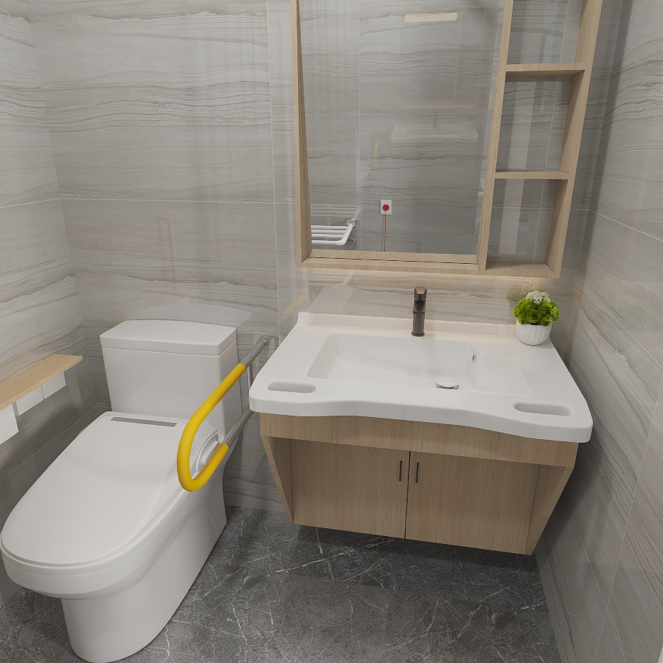 Home Bathroom Remodel - Szafka łazienkowa dla seniorów, przeróbka łazienki