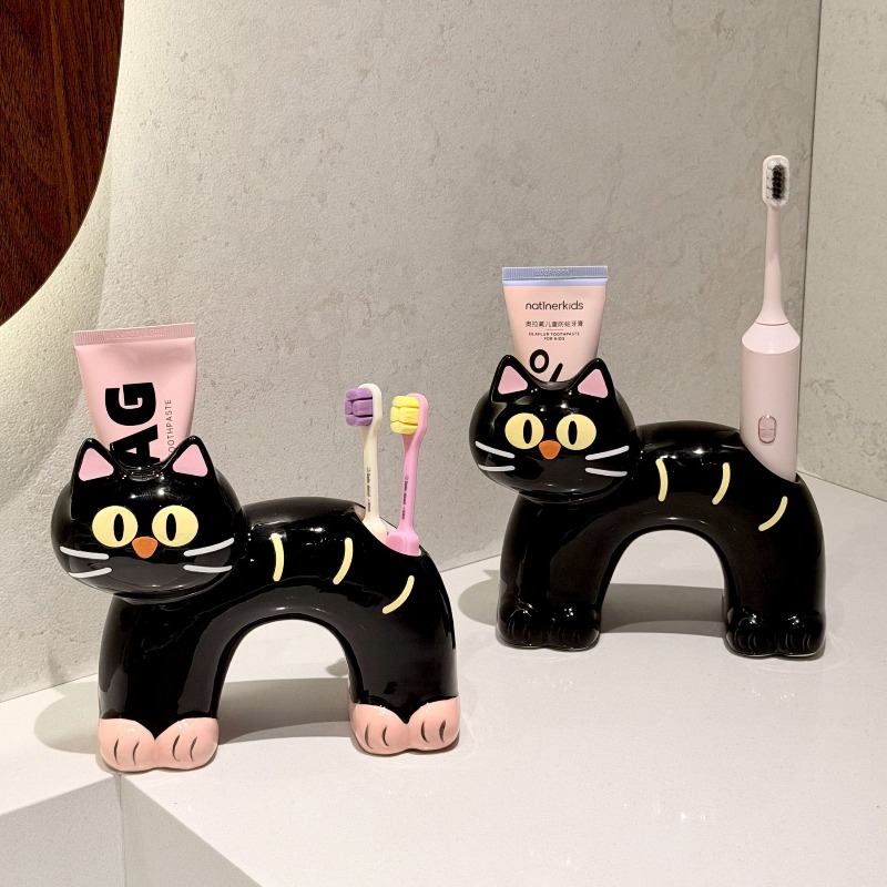 Home Edit Bathroom - Personalizowany Kreatywny Uroczy Czarny Kot Domowa