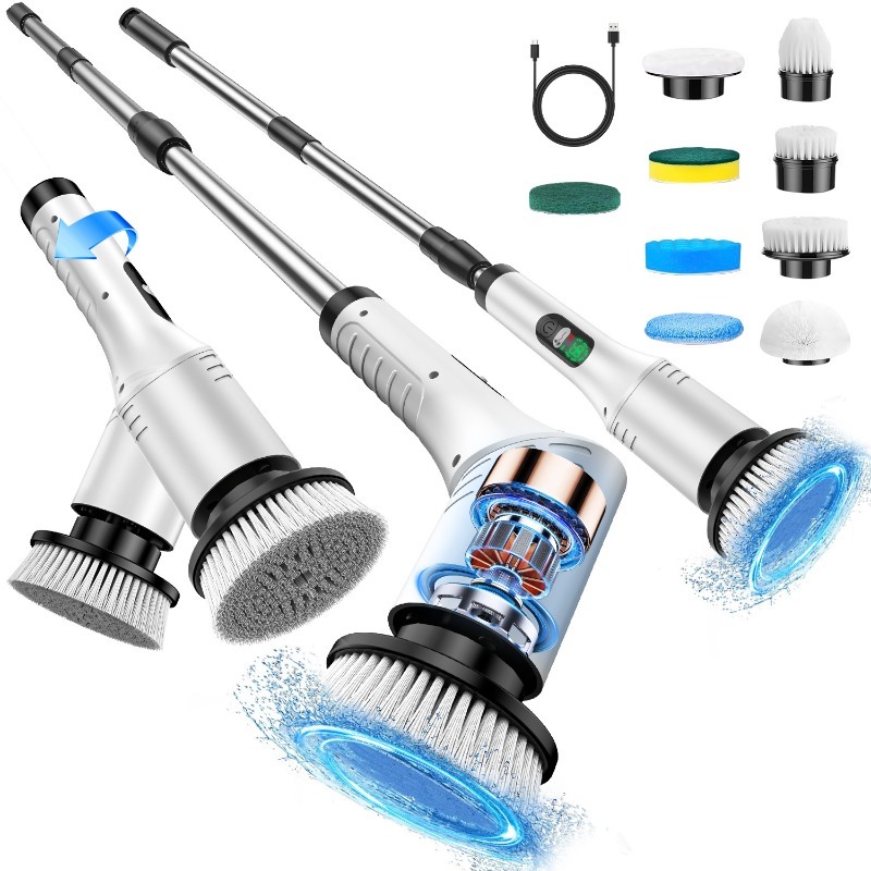 Home Bathroom Cleaning Machine - Elektryczna szczotka obrotowa 9 w 1,