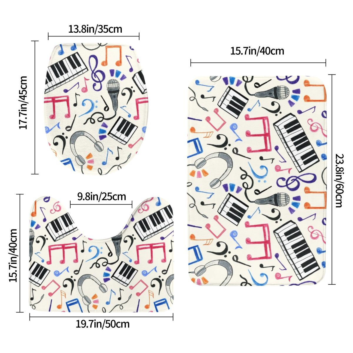 Dobre Rytmiczne - Nuty i Symbo – Home Goods Bathroom Rugs recenzja i cena