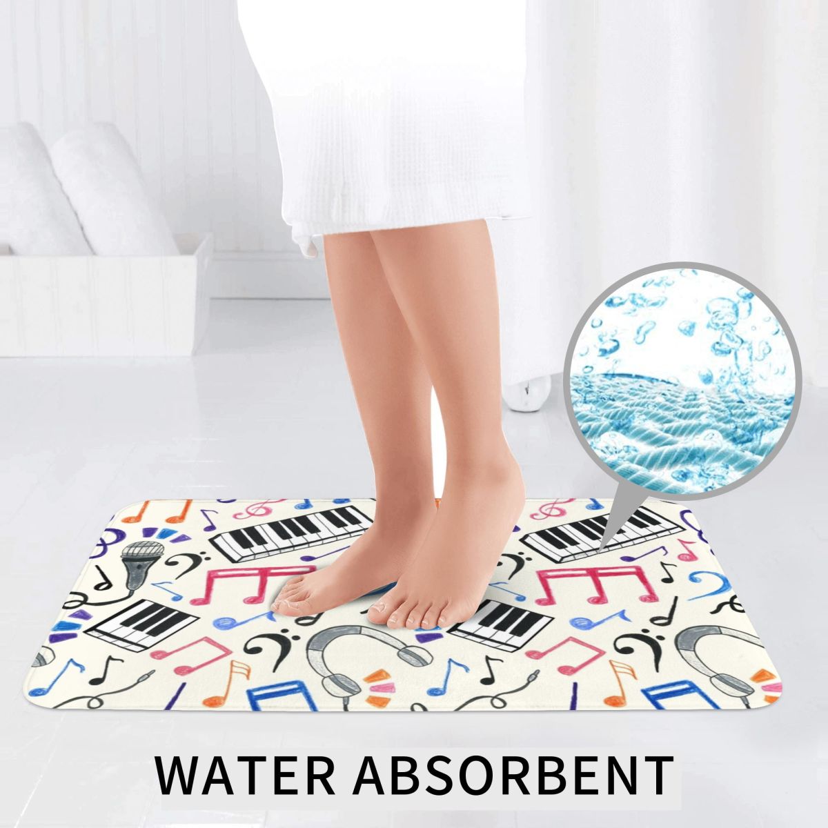 Dobre Rytmiczne - Nuty i Symbo – Home Goods Bathroom Rugs recenzja i cena