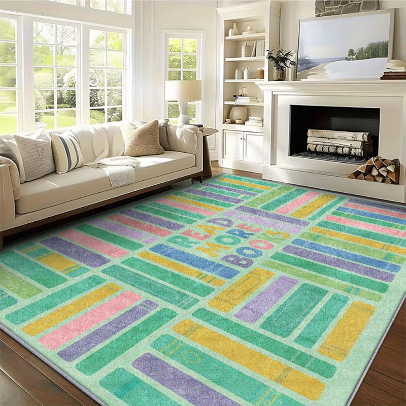 Pastelowy dywan w tęczowe pask – Home Goods Bathroom Rugs recenzja i cena