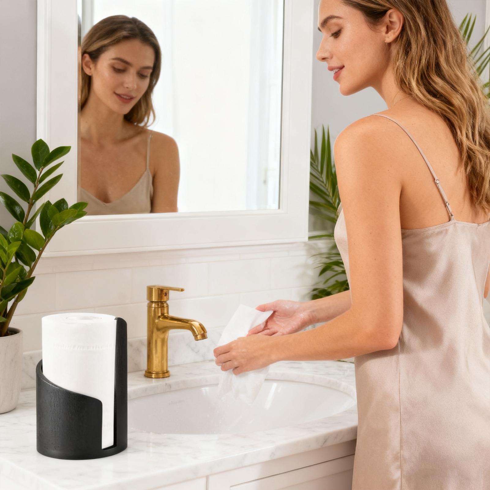 Drewniany uchwyt na ręczniki p – Home Bathroom Paper Towel Dispenser recenzja i cena