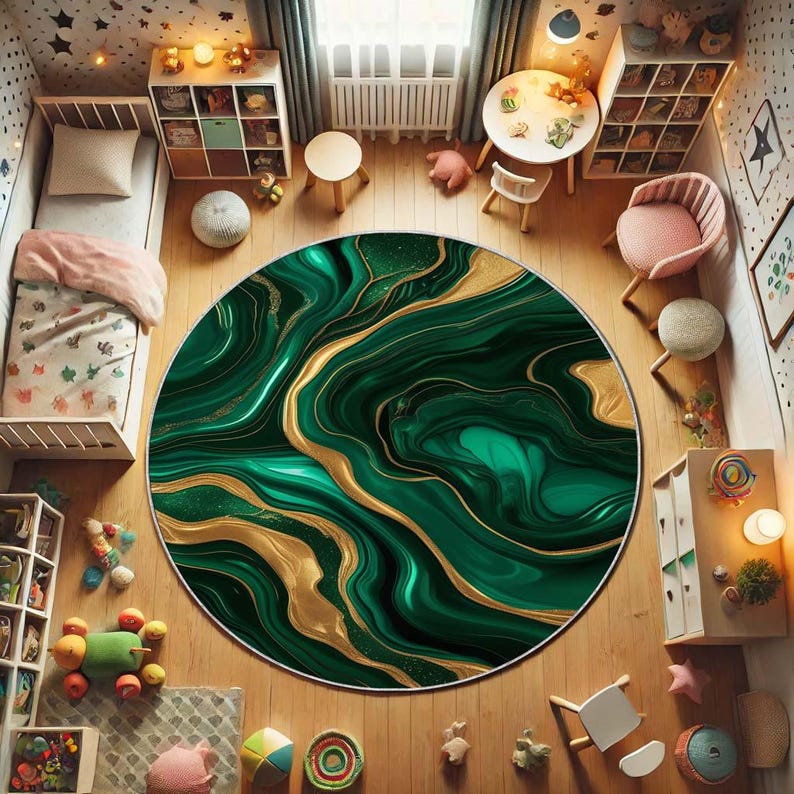 Okrągły dywan z motywem szmara – Home Bathroom Design Ideas recenzja i cena