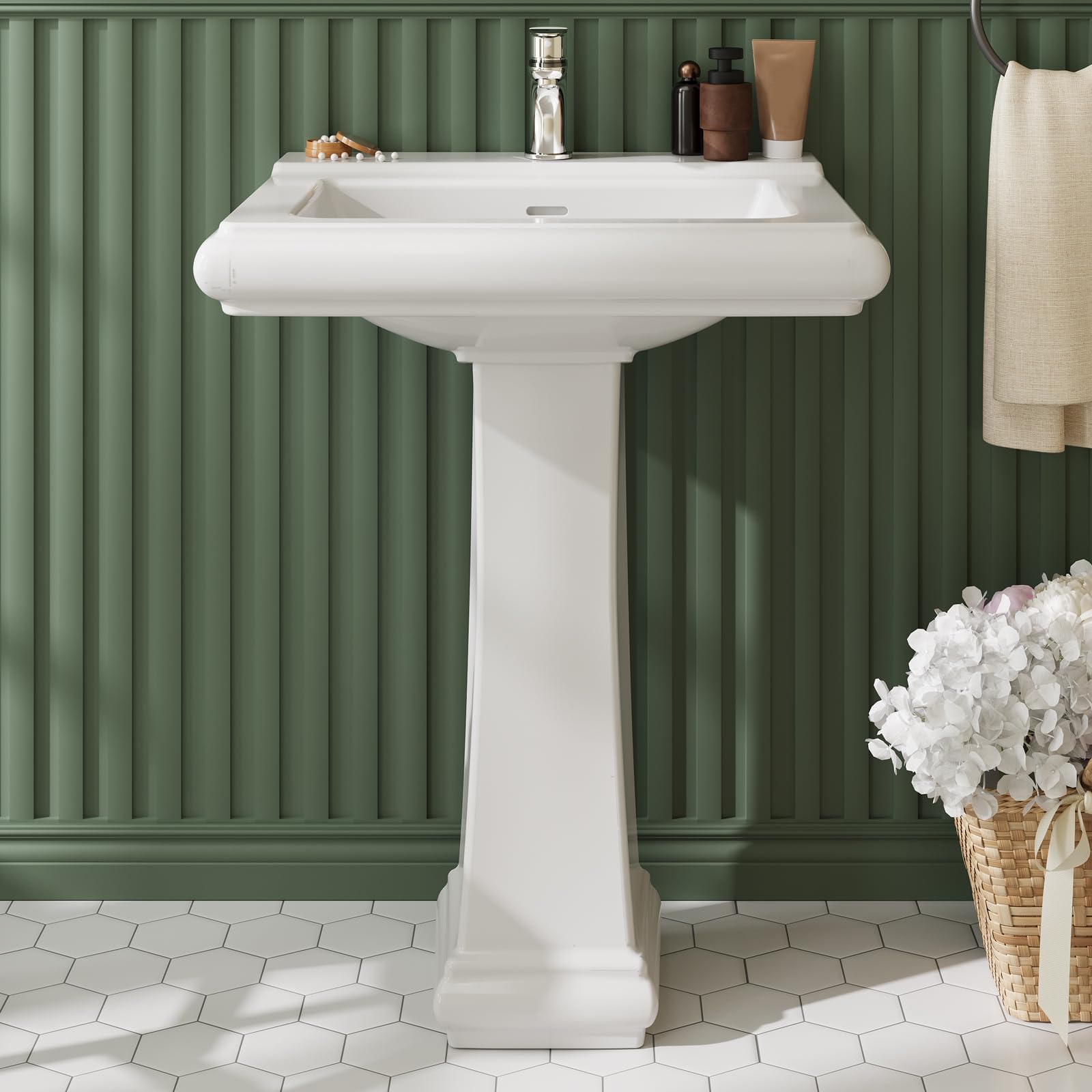 Umywalka na postumencie, kwadr – Home Bathroom Remodel recenzja i cena