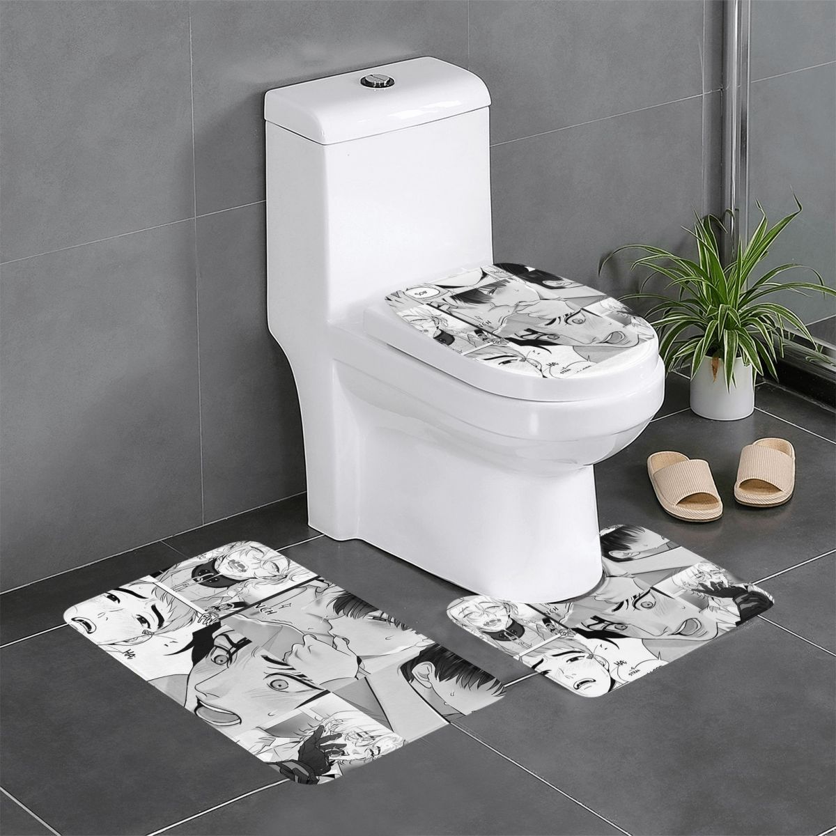 Dobry Yaoi Chłopcy 3-częściowy – Home Goods Bathroom Rugs recenzja i cena